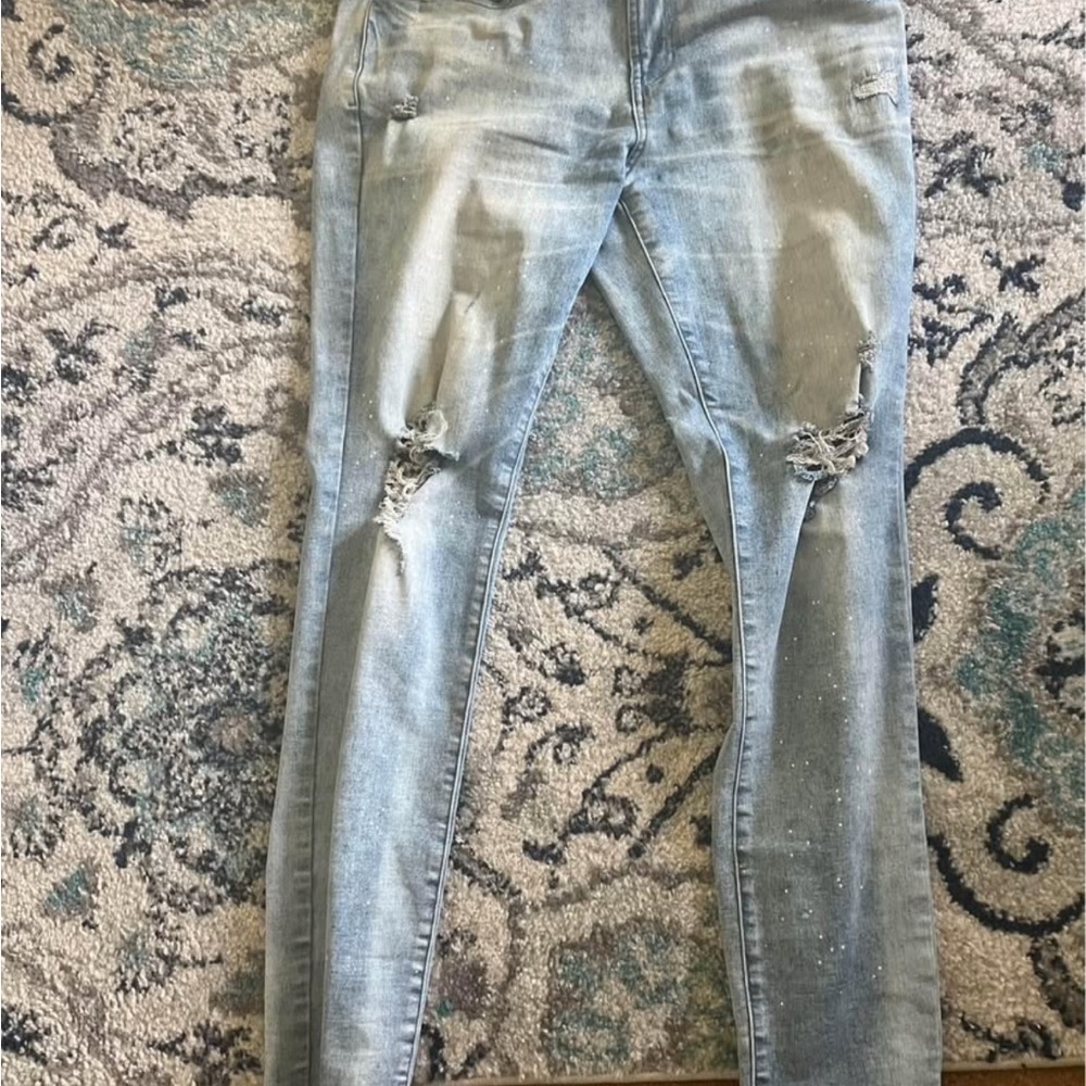 PacSun Light Blue Distressed Skinny Jeans